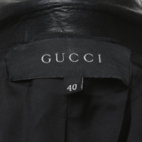 Gucci Black leather blazer