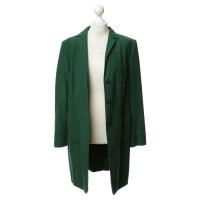Windsor Flannel coat in moss green