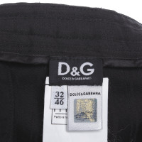 D&G Hose aus Wolle in Schwarz