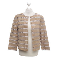 Armani Collezioni Leather blazer in beige