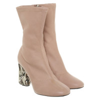 Acne Stiefel aus Leder in Nude