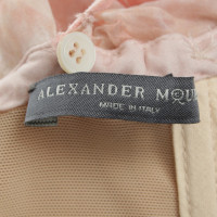 Alexander McQueen Langes Seidenchiffonkleid mit Print