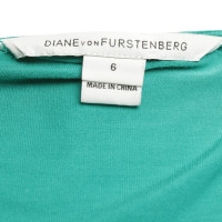 Diane Von Furstenberg Robe vert Enveloppez