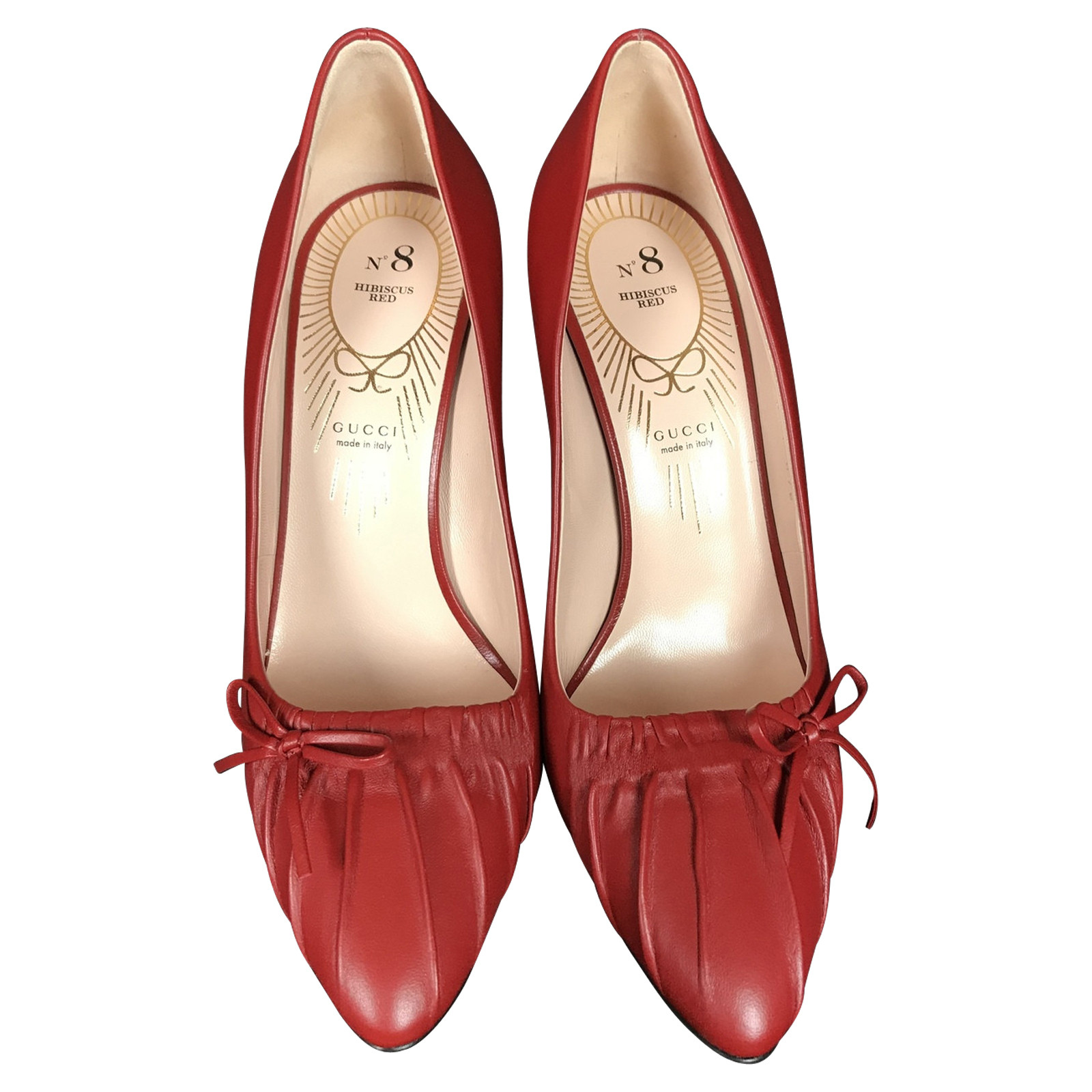 Gucci Pumps/Peeptoes Leather in Red - Second Hand Gucci Pumps/Peeptoes  Leather in Red buy used for 499€ (4844227)