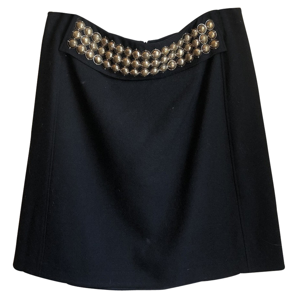 Pollini Skirt Wool in Black