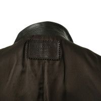 Prada Leather Blazer in Brown