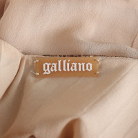John Galliano Robe en soie avec broderie