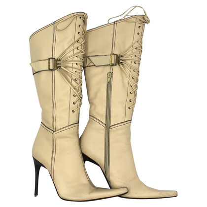 Casadei Boots Leather in Beige