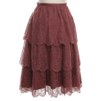 Christian Dior Lace skirt in Berry colours