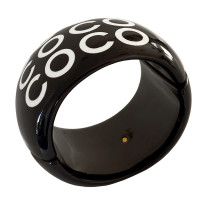 Chanel Armband zwart-wit met print "Coco" 