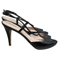 Miu Miu Sandals Patent leather in Black