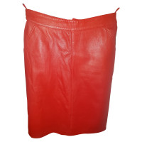 Ferre Jupe en Cuir en Rouge