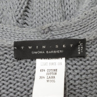 Twin Set Simona Barbieri Manteau tricoté en gris
