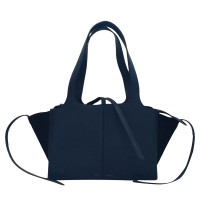 Céline Tri Fold Shoulder Bag Leather in Blue