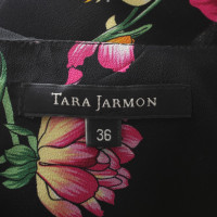 Tara Jarmon abito di seta in nero / multicolore