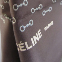 Céline sciarpa di seta marrone