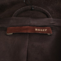 Bally Giacca/Cappotto in Pelle scamosciata in Marrone
