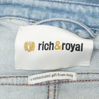 Rich & Royal Veste en jean avec ceinture