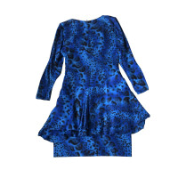 Emanuel Ungaro Elegant silk dress in Royal Blue