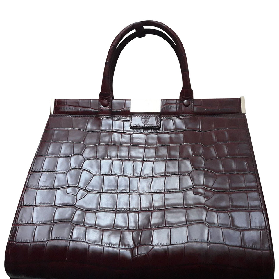 Aspinal Of London Handbag Leather in Bordeaux