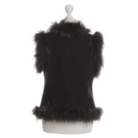 Style Butler Vest with raccoon fur