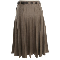 Hermès Pleated skirt in khaki