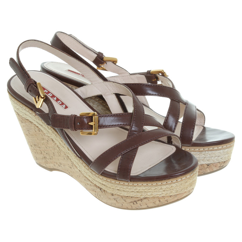 Prada Wedges in Brown