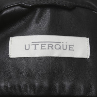 Andere Marke Uterque - Lederbluse in Schwarz