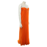 Alexander McQueen Dress Silk in Orange
