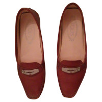 Tod's Chaussons/Ballerines en Cuir en Marron