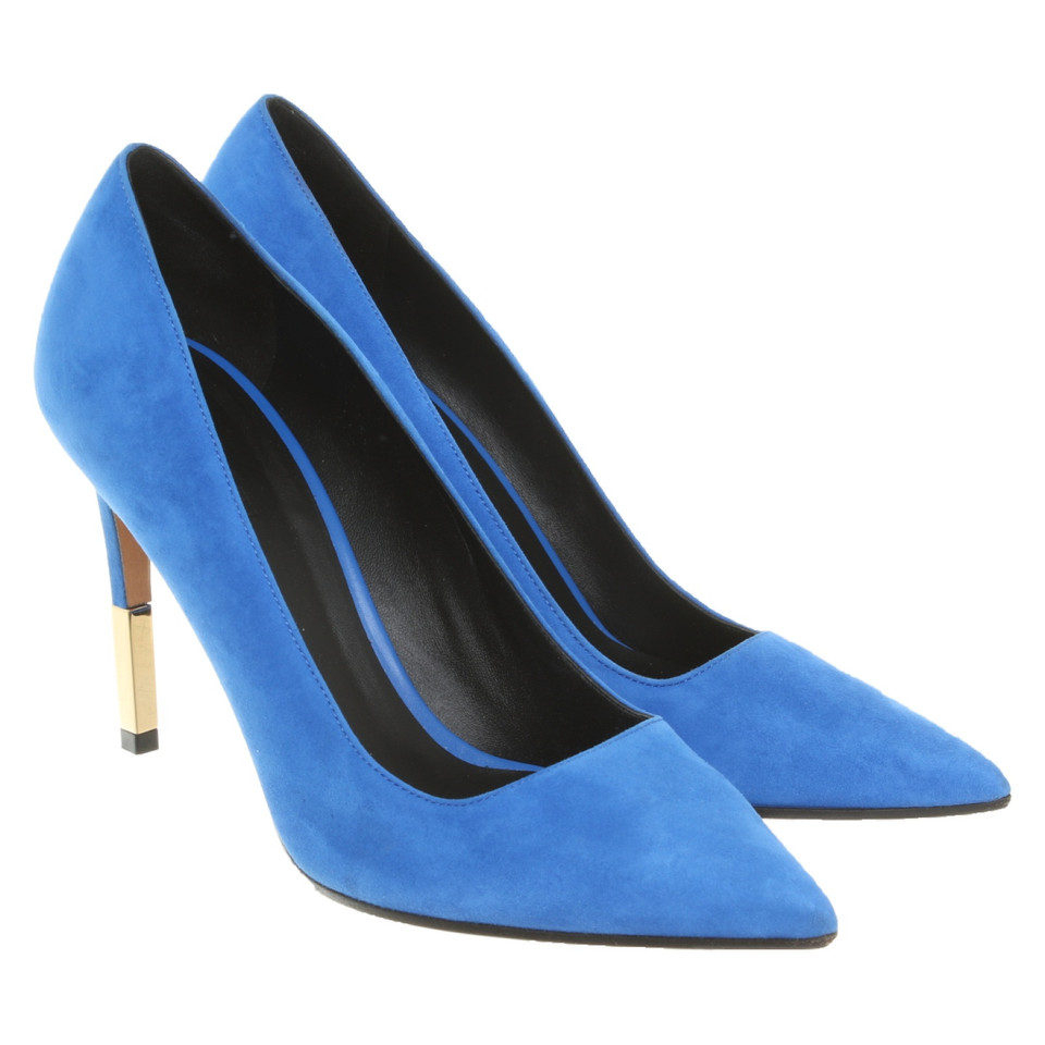 Balmain Pumps/Peeptoes en Daim en Bleu