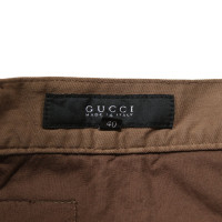 Gucci Paio di Pantaloni in Cotone in Marrone