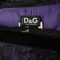 D&G Jupe dentelle noir et violet