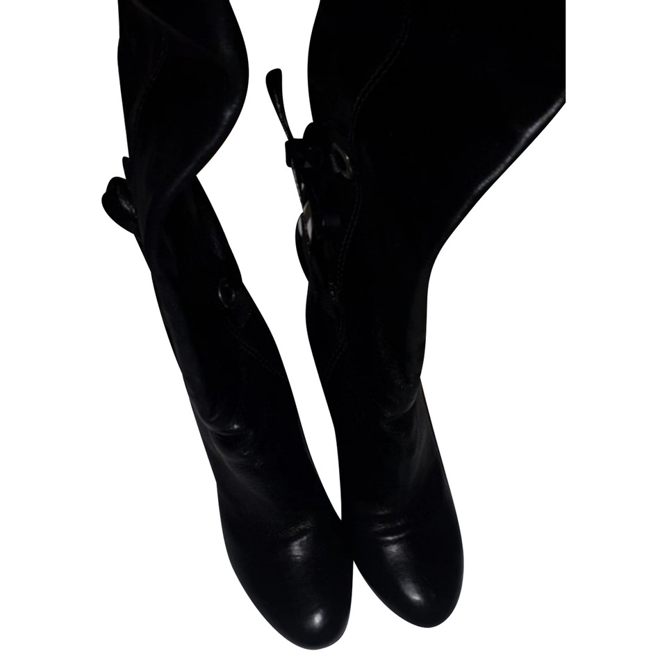 Casadei Stiefel aus Leder in Schwarz