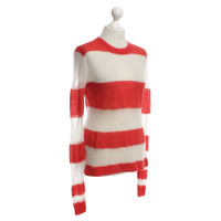 Acne Striped sweater in red / white