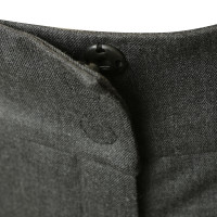 Akris pantaloni di lana grigia con pieghe