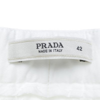 Prada pantaloni di cotone in bianco