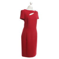 Christian Dior Schede jurk in rood