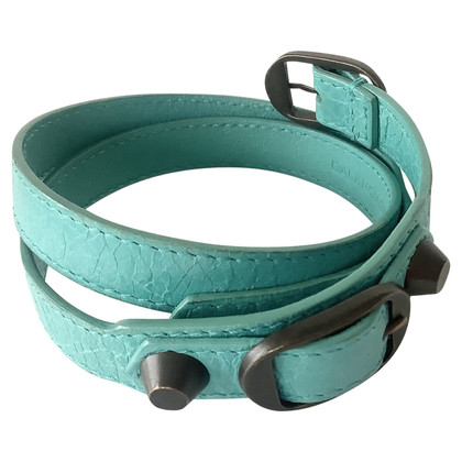 Balenciaga Bracelet en Cuir en Turquoise