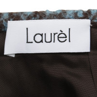Laurèl gonna di lana in marrone / turchese