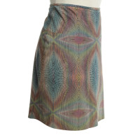 Marc Cain Leather skirt with pattern