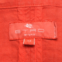 Etro Jacket/Coat Linen in Orange