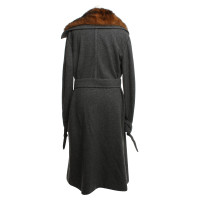 Ferre Long coat with real fur collar