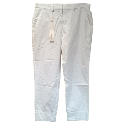Cambio Paire de Pantalon en Coton en Blanc