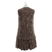 Dolce & Gabbana Tweed jurk in bruin / oranje