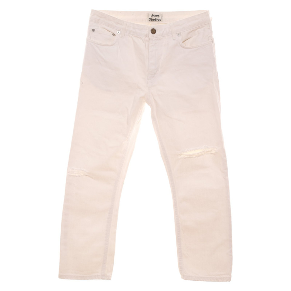 Acne Jeans Katoen in Wit