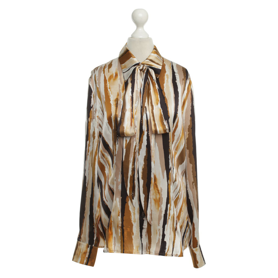 Escada Satin blouse with abstract print