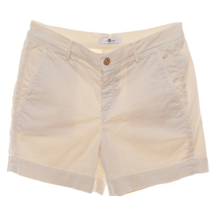 7 For All Mankind Short Katoen in Crème