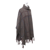 Barbour Poncho with plaid pattern