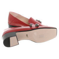 Gucci Pumps/Peeptoes Leer in Rood